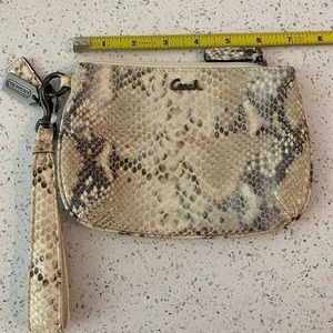 NEW! Snakeskin Coach wristlet